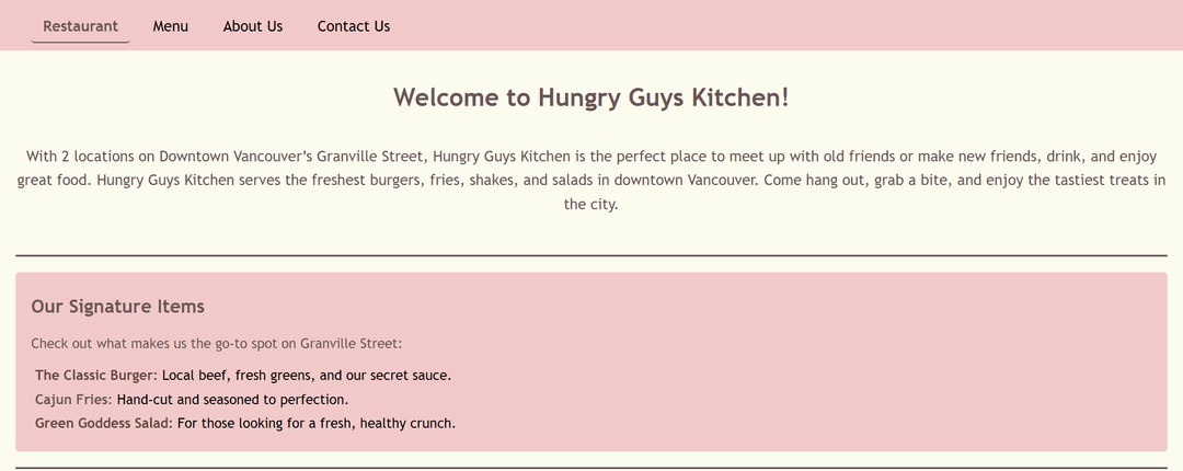 Hungry Guys Kitchen